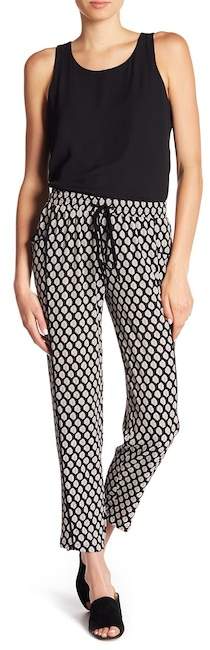 B Collection by Woven Print Pull-On Trousers