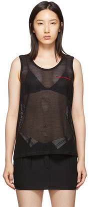 Alexander Wang Black Mesh Chynatown Tank Top Alexander Wang Black Mesh Chynatown Tank Top
