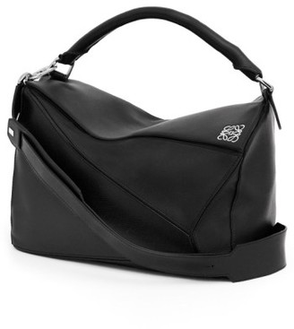 Loewe 'Large Puzzle' Calfskin Leather Bag - Black