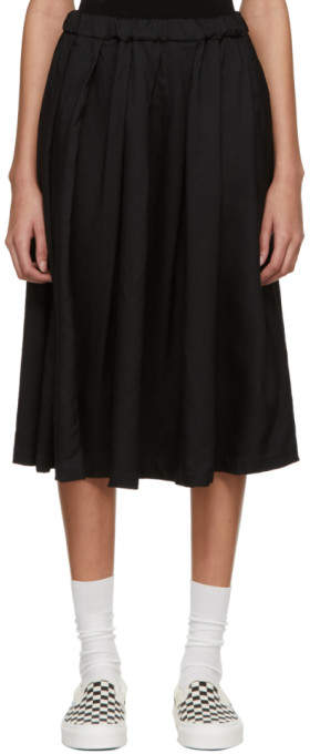 Black Crinkle Skirt