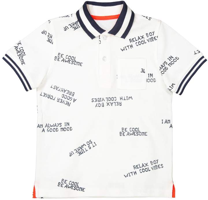 La Redoute Collections Printed Piqué Polo Shirt, 3-12 Years