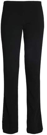 Galvan London Paneled Corded Lace And Crepe Straight-Leg Pants