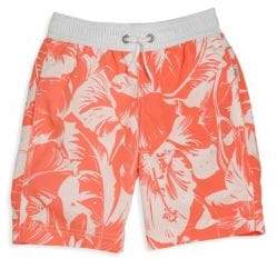 Toddler's & Little Boy's Hibiscus Printed Shorts