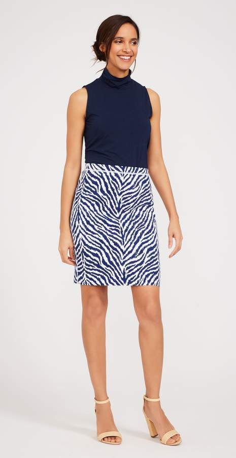 Halle Reversible Skirt in Tigereyes Texture