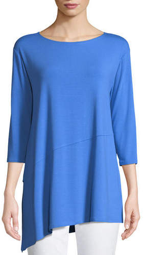 Viscose Jersey Asymmetric Top, Plus Size