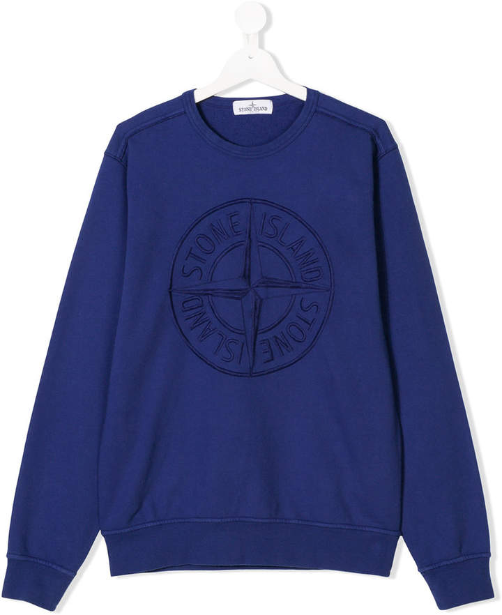 Stone Island Junior TEEN logo embroidered sweatshirt