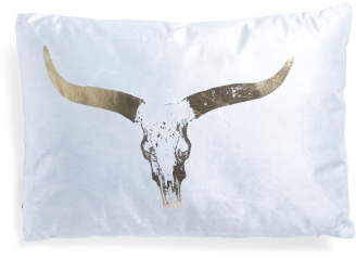 14x20 Velvet Desert Skull Pillow