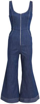 Alexis Bristol Chambray Flared Jumpsuit