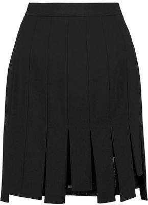 Fringed Crepe Mini Skirt