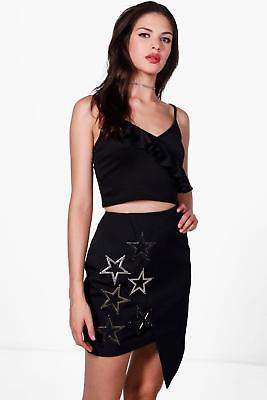 Megzhan asymmetrischer Minirock mit Sternverzierung