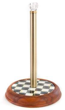 MacKenzie-Childs Courtly Check Wood Paper Towel Holder