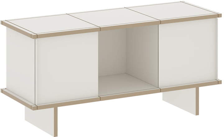 Slawinski & Co. GmbH Konstantin Slawinski - YU Sideboard Set 3 x 1, Weiß