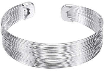 Fashionvictime Armbänder Armband Damen - Versilbert Manschettenarmband Modeschmuck