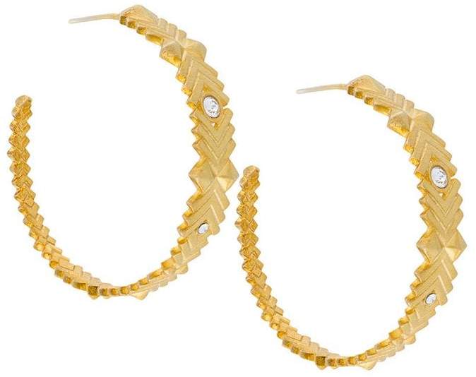 Charlotte Valkeniers Vergoldete 'Supernova' Sterlingsilber-Kreolen