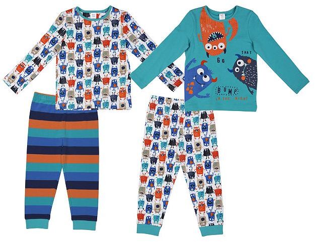 Kids Clothing- Mini Club Brand 15 Mini Club Boys Pyjamas Monster 2 Pack
