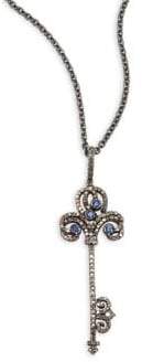 Nina Gilin Diamond & Sapphire Key Pendant