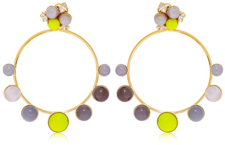 Kreolenohrringe Mit Farbblöcken