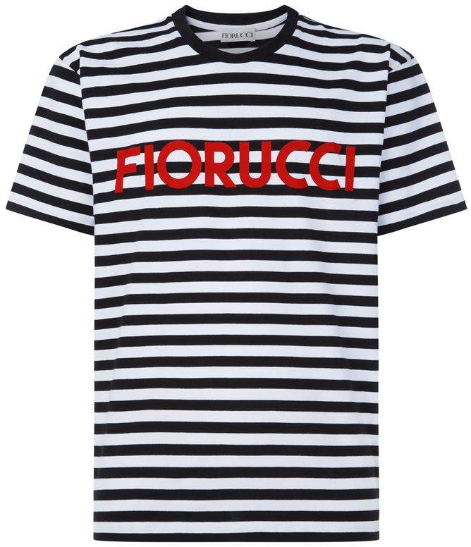 Logo Print Striped T-Shirt