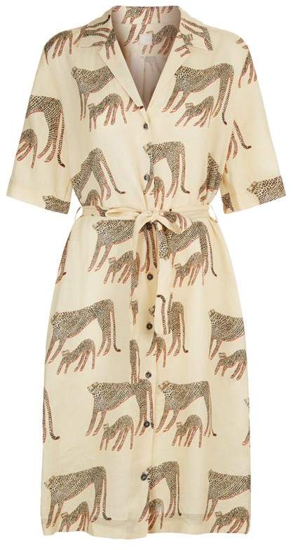 Cheetah Print Shirt Dress