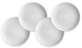 Set of 4 Personalized Pearls Canape Plates