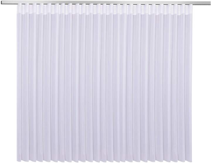 Gerster Gardine AFRA mit Wellenband weiß 450x150 cm