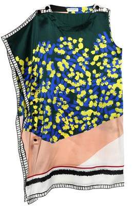 Draped Silk-Satin Mini Dress