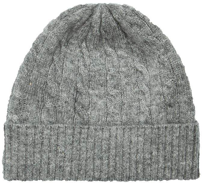 Cashmere Cable Rib Beanie Hat