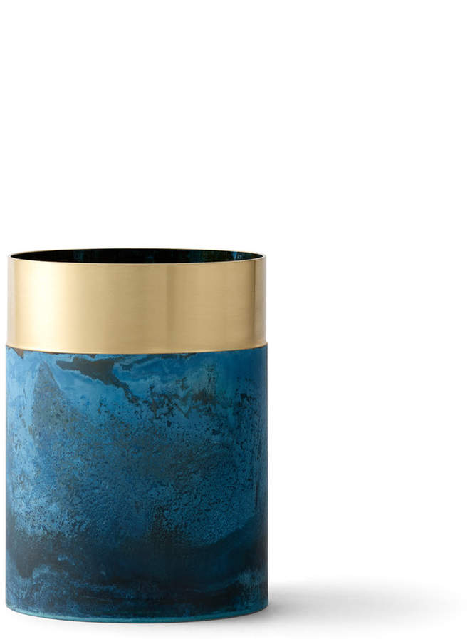 &tradition - True Colour Vase LP5, Blau / Messing