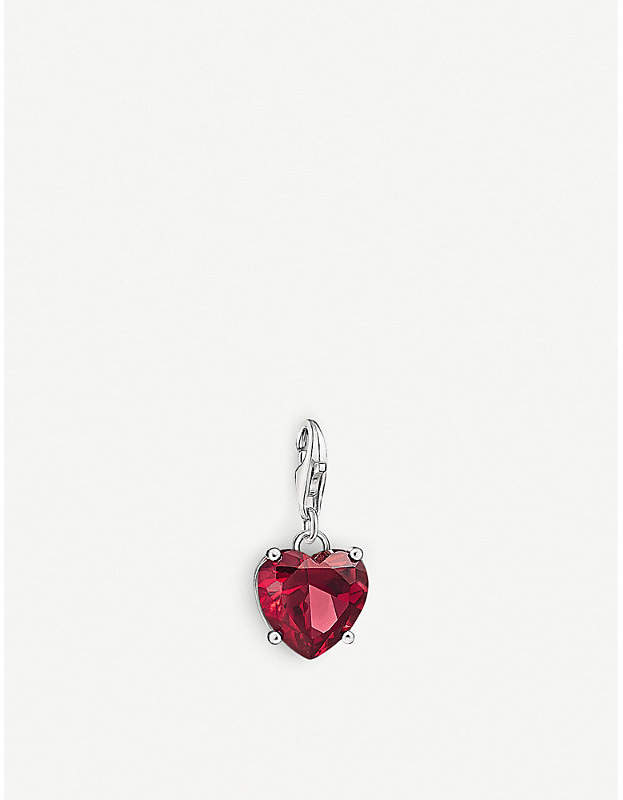 Charm Club Romantic sterling silver red heart charm