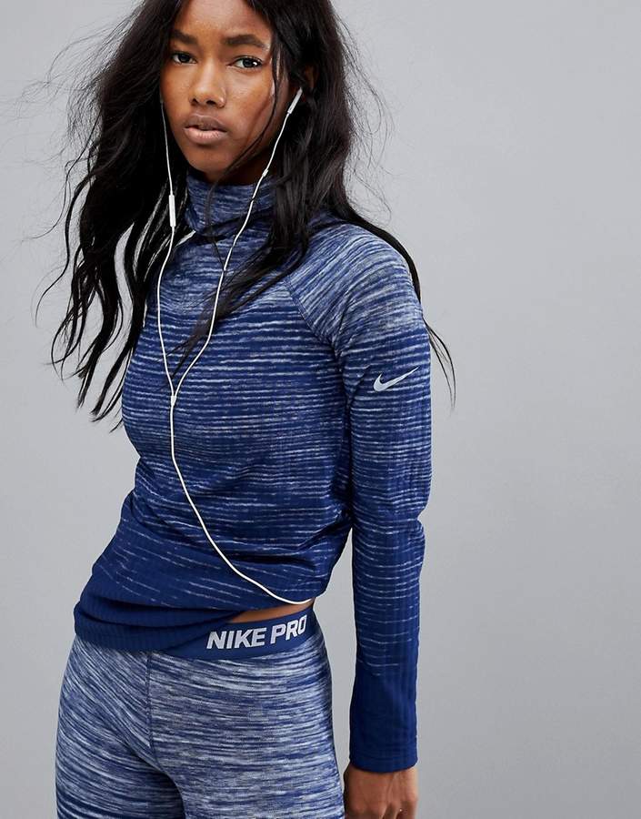 Nike Training – Hyperwarm – Blaues Oberteil