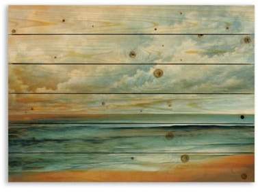 Designs Direct Painterly Beachscape 30-Inch x 21-Inch Pallet Wood Wall Art
