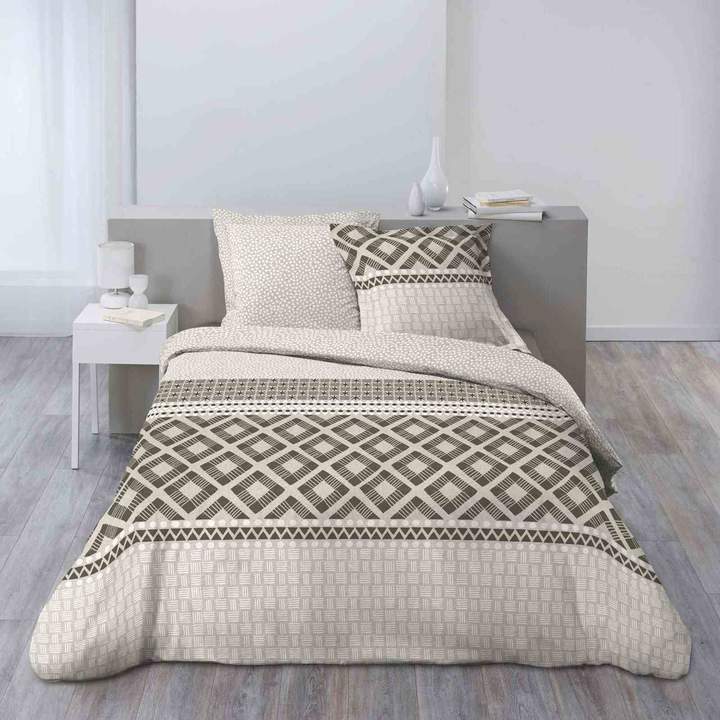 Douceur d'intérieur Carreo - Bettwäsche-Set - gemustert