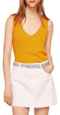 MANGO Fine Knit Scoopneck Tank