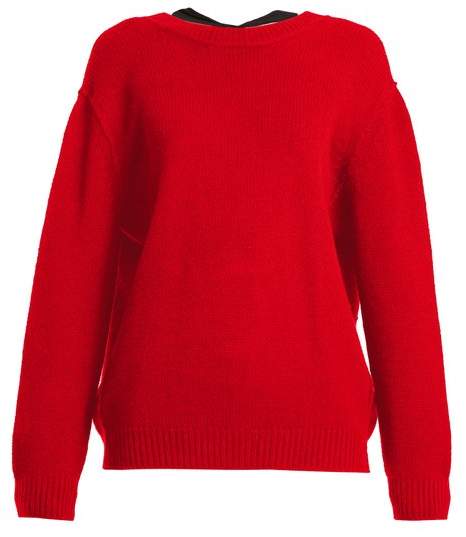 Open-back cashmere sweater