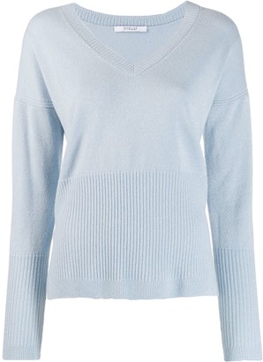 Derek Lam 10 Crosby Twilight Wool Cashmere Wooster V-Neck Sweater Derek Lam 10 Crosby Twilight Wool Cashmere Wooster V-Neck Sweater