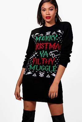 Weihnachtspullover mit „Ya Filthy Muggle“-Slogan