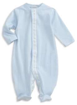 Infant's Ribbon-and-Dot Trimmed Footie