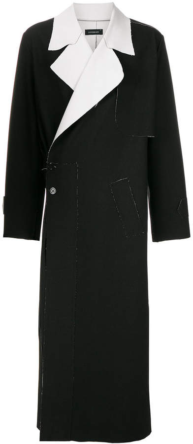 Inês Torcato stitching detail long coat