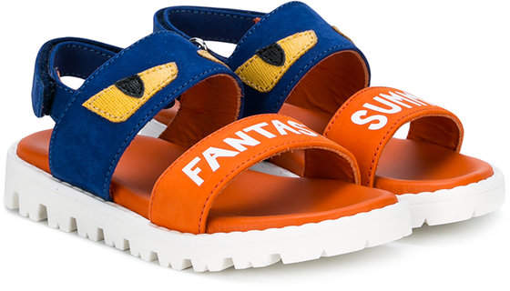 appliqué open toe sandals