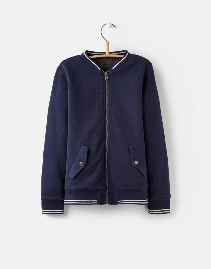 Joules Clothing French Navy Kenickie Reversible Fleece Bomber 32yr