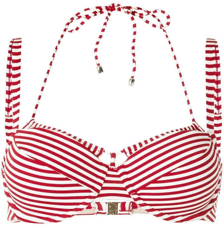 Holi Vintage striped double-strap bikini top