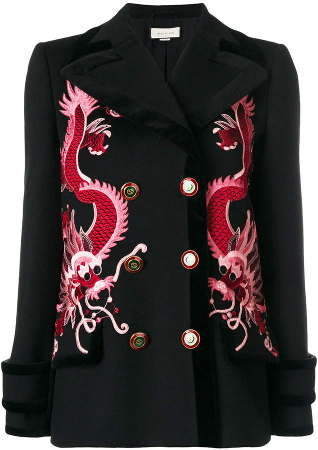 Dragon embroidered coat
