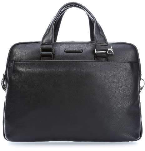 Modus 15'' Laptoptasche genarbtes Kalbsleder schwarz