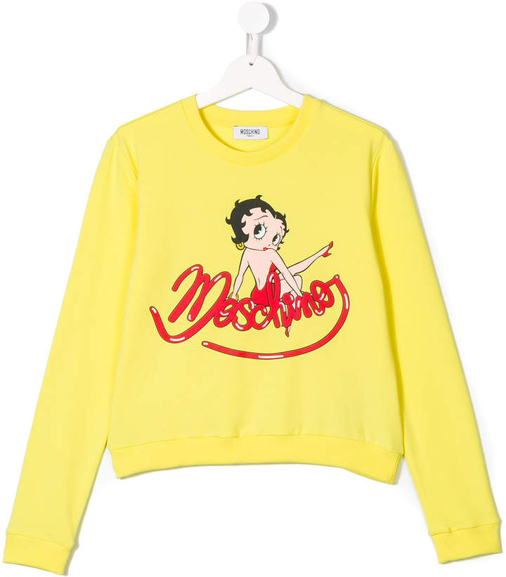 Moschino Kids Betty Boop logo sweatshirt