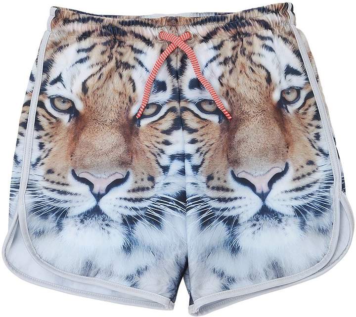 Popupshop Tiger Printed Lycra Swim Shorts