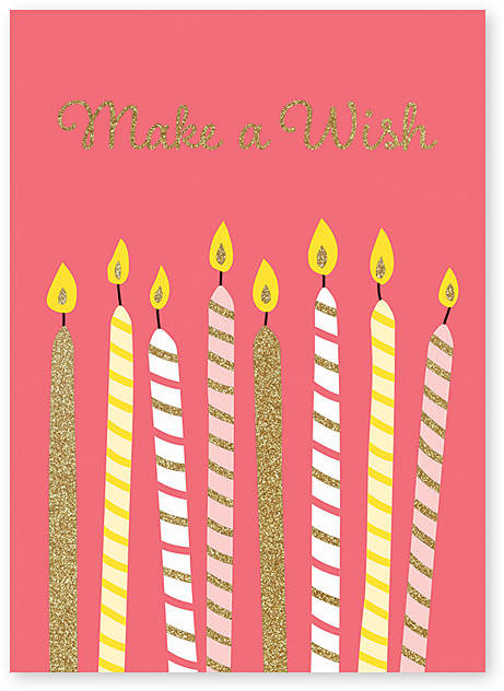 Neon Candles Birthday Card - Set of Six