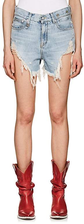 Women's Shredded Slouch Denim Cutoff Shorts