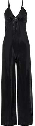 Norma Kamali Lame Wide-leg Jumpsuit