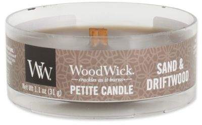 WoodWick® Sand & Driftwood Petite Candle in Grey
