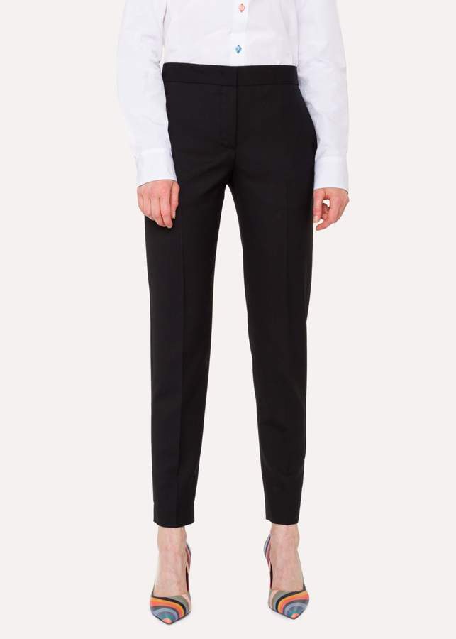 A Suit To Travel In - Women's Classic-Fit Black Wool Trousers